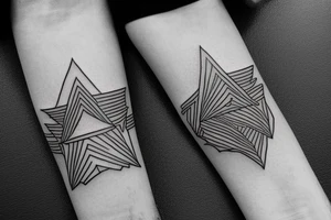Create a rectangle shaped fine line tattoo (ratio 1:2) on the forearm. It should be made of very fine lines.
Hawaii themed, including mountains. tattoo idea