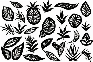 Hawaiian mountains tattoo idea