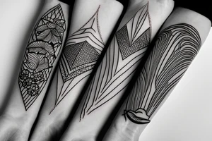 Hawaiian mountains and ocean
Rectangle shaped tattoo idea