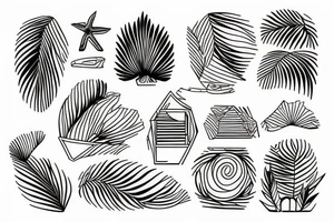 Hawaiian mountains and ocean
Rectangle shaped tattoo idea