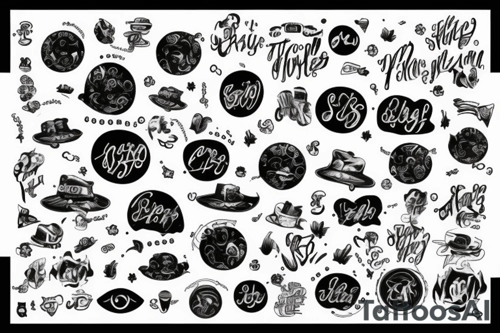 Sebio with dollar signs around it tattoo idea