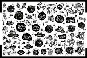 Sebio with dollar signs around it tattoo idea