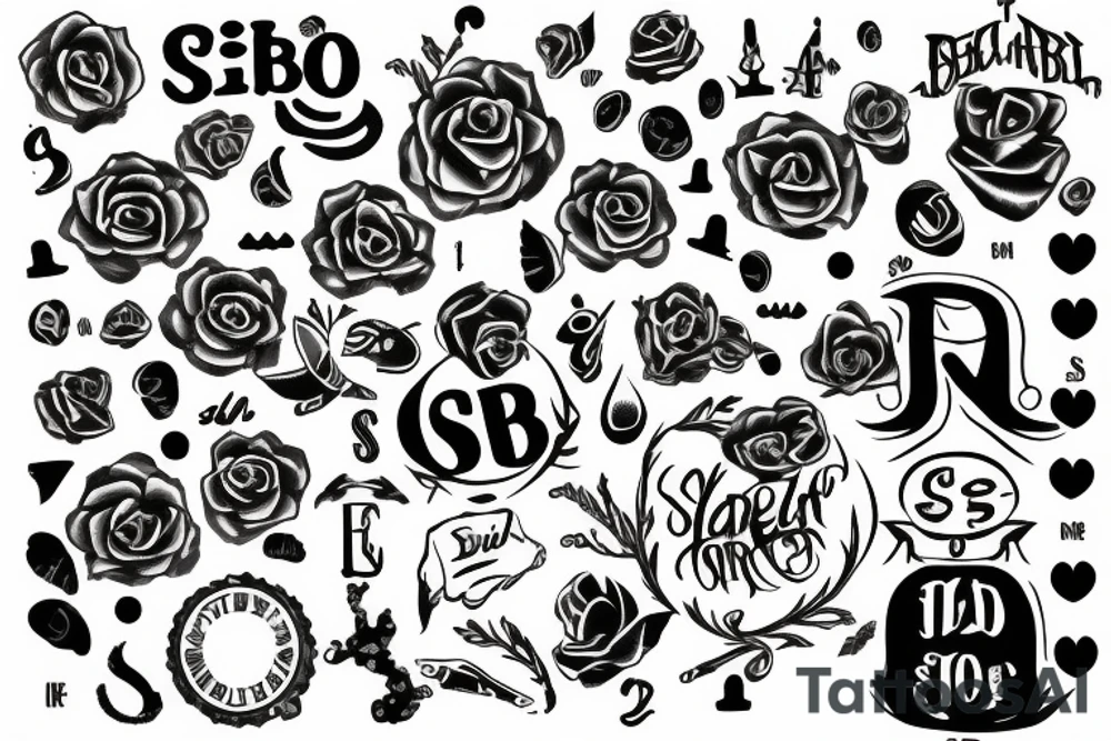 Sebio with dollar signs around it tattoo idea