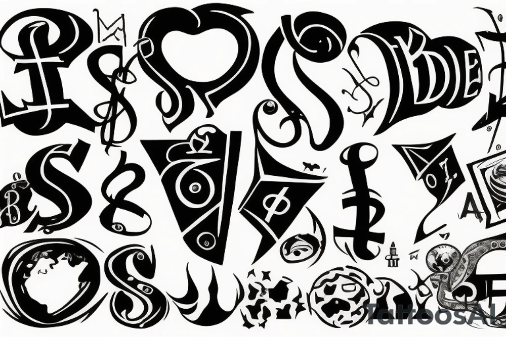 A dollar sign $ tattoo idea