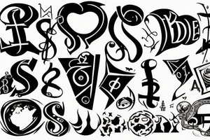 A dollar sign $ tattoo idea