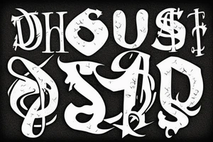 A dollar sign $ tattoo idea