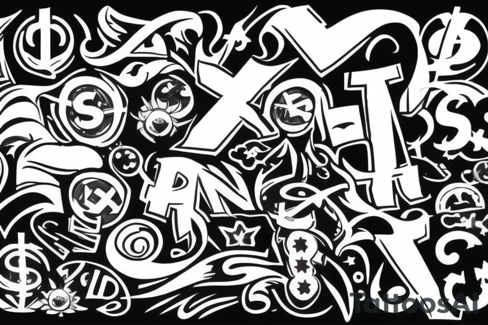 A dollar sign $ tattoo idea
