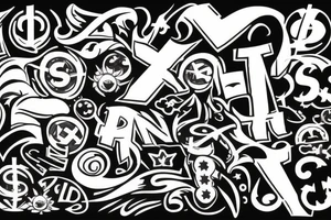 A dollar sign $ tattoo idea