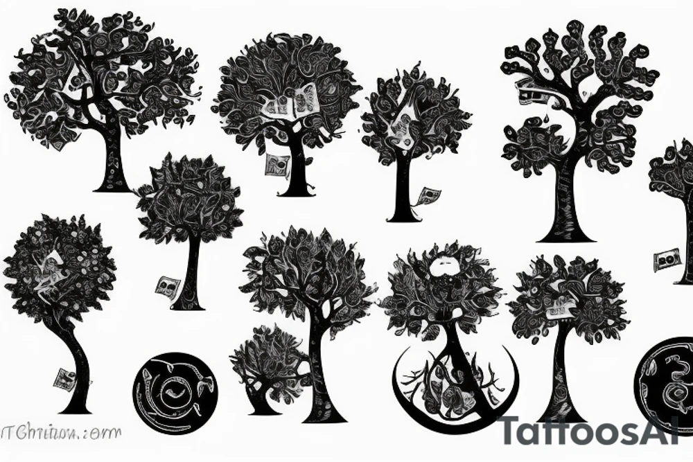 A money tree tattoo idea