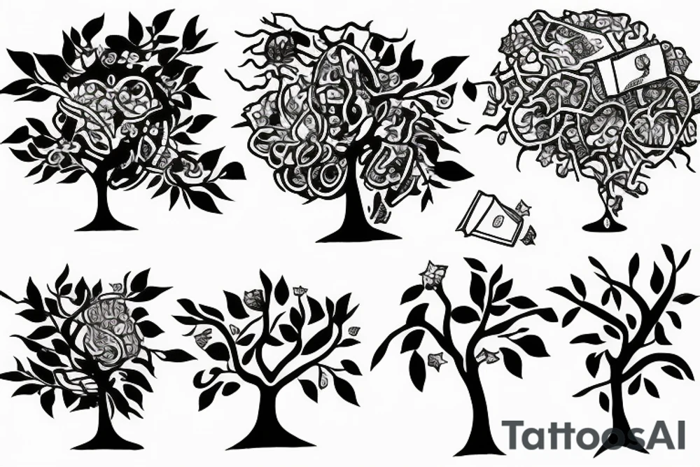 A money tree tattoo idea