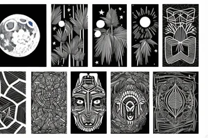 Includes the moon and psychology references is the size of a palm tattoo idea
