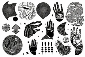 Includes the moon and psychology references is the size of a palm tattoo idea