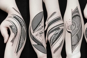 Includes the moon and psychology references is the size of a palm tattoo idea