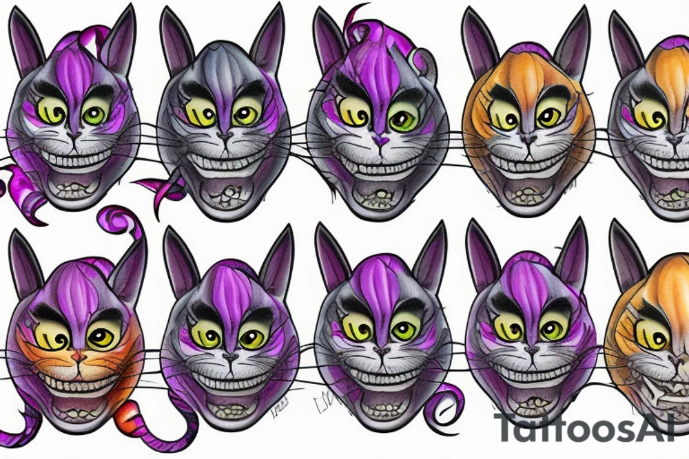 Cheshire cat tattoo idea