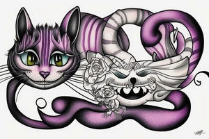 Cheshire cat tattoo idea