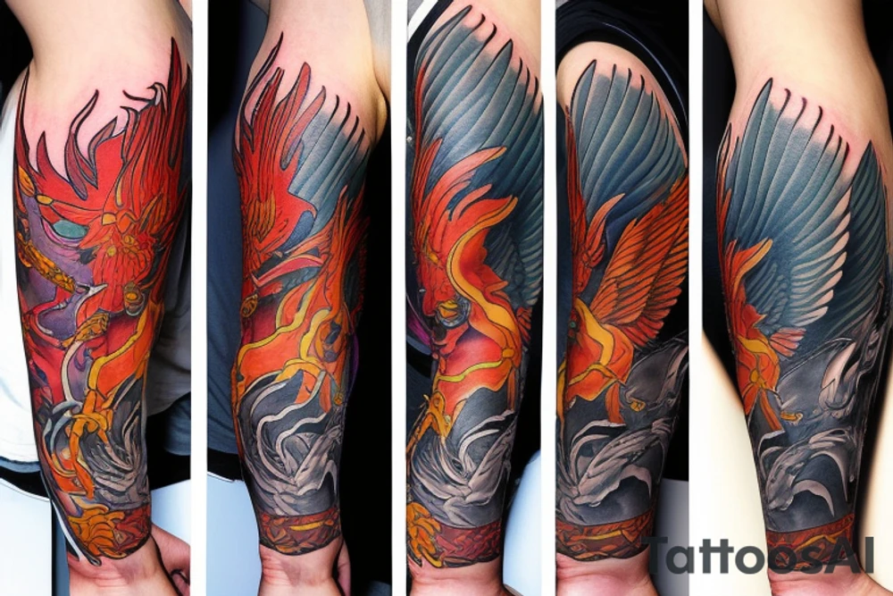 Pheonix rising tattoo idea