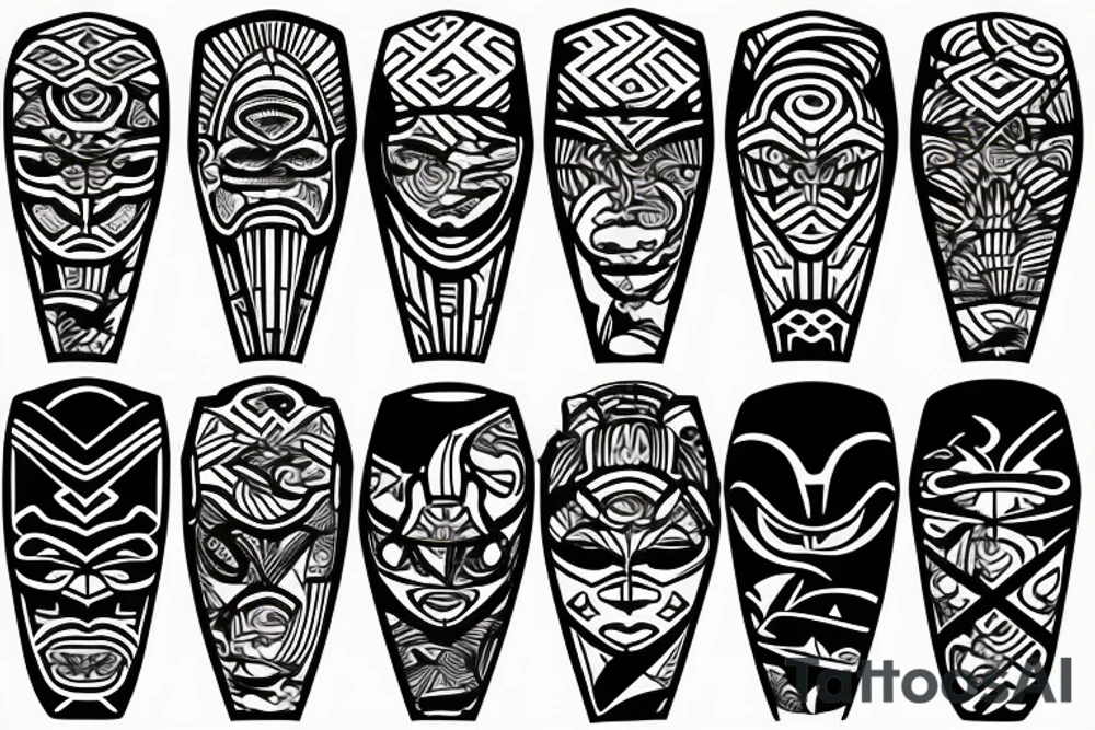 polynesia japanese culture space geometry with the addition all together on the shoulder tattoo idea