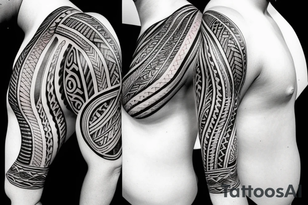 beautiful polynesia on the shoulder tattoo idea