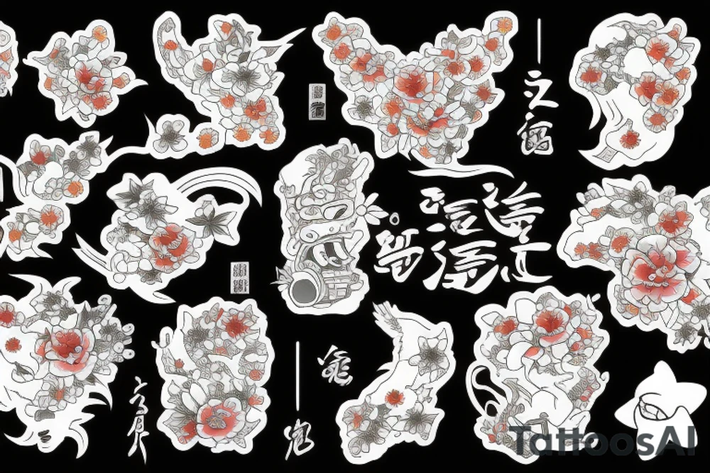 japanese culture with garden tattoo idea