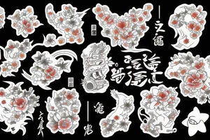 japanese culture with garden tattoo idea