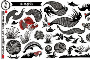japanese culture garden kapr koi tattoo idea