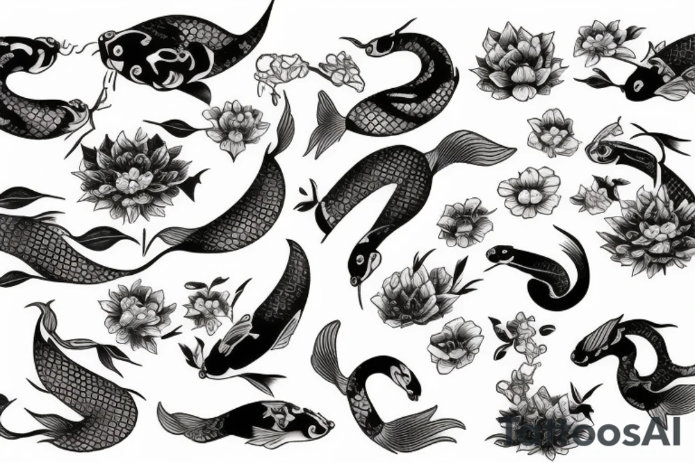 japanese culture garden kapr koi tattoo idea