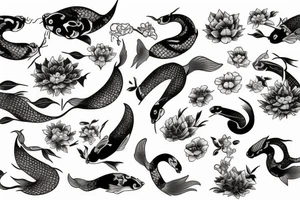 japanese culture garden kapr koi tattoo idea