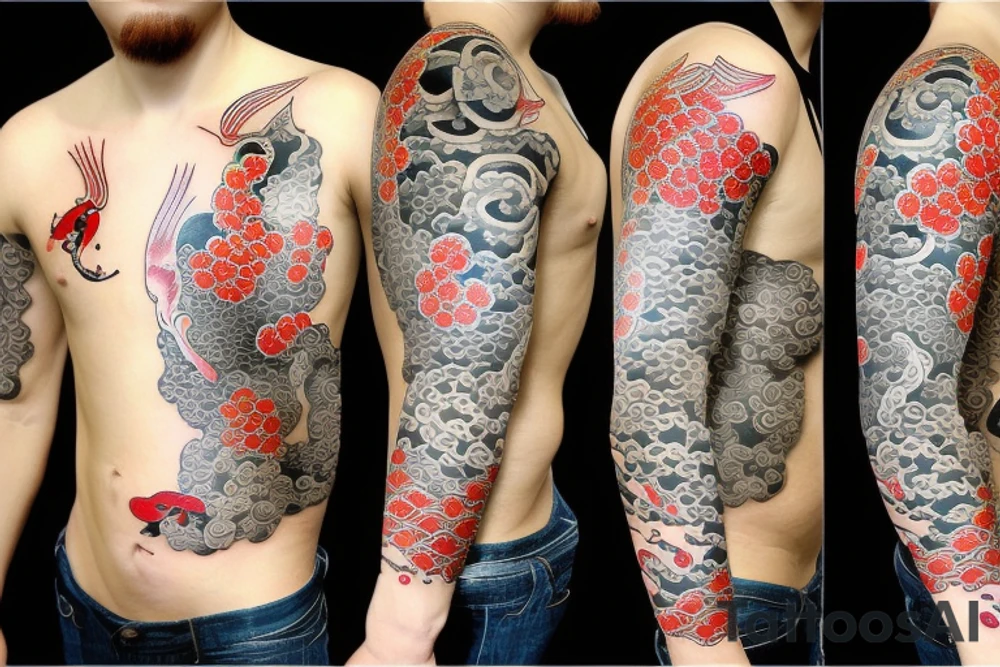 japanese culture garden kapr koi tattoo idea