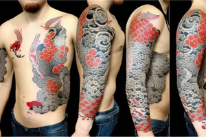 japanese culture garden kapr koi tattoo idea