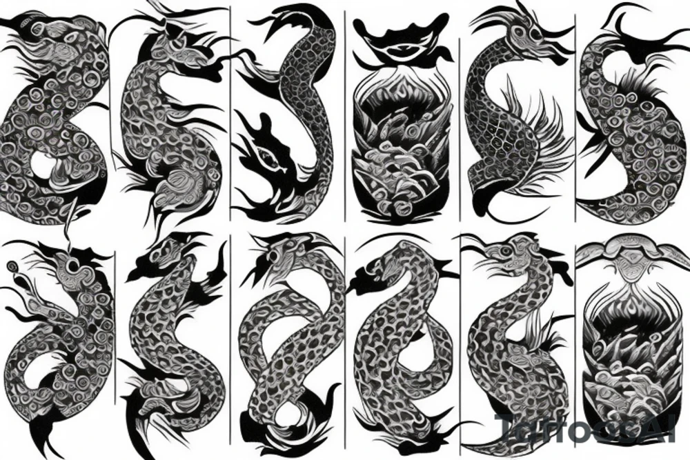 japanese culture garden kapr koi tattoo idea