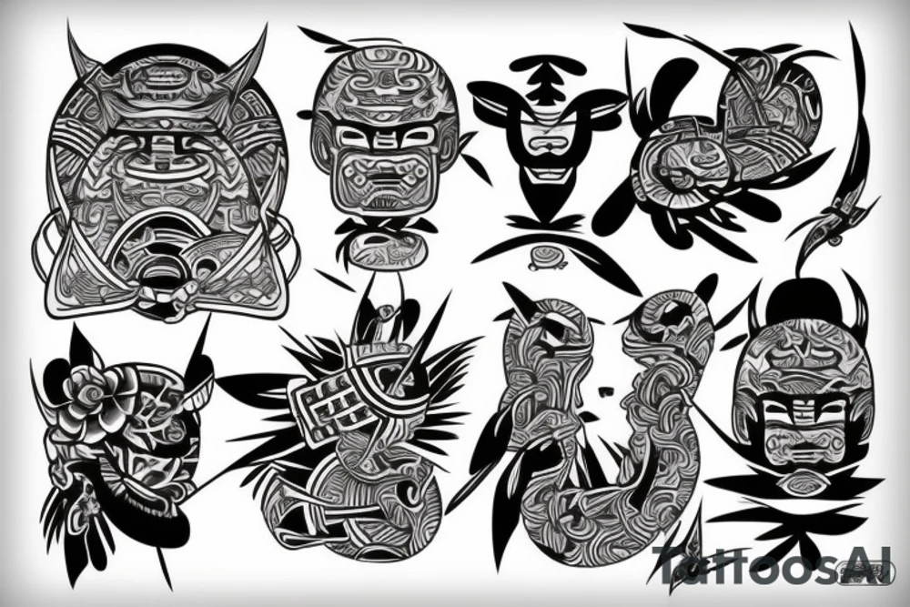 Japanese culture at the heart of Polynesia tattoo idea
