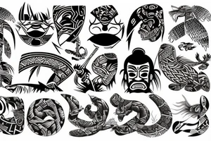 Japanese culture at the heart of Polynesia tattoo idea