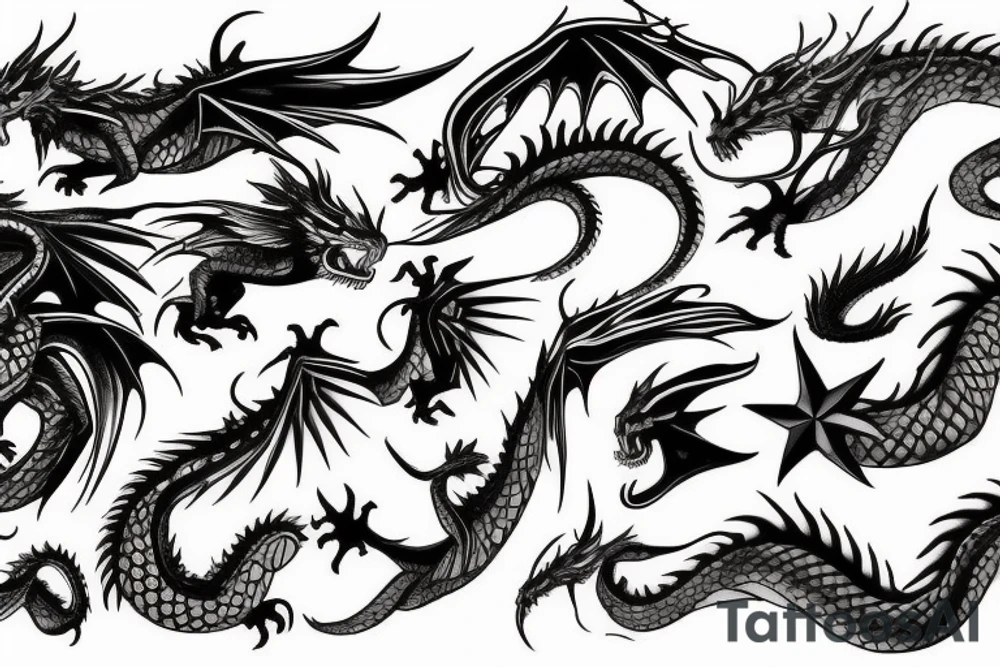 Dragon wings tattoo idea