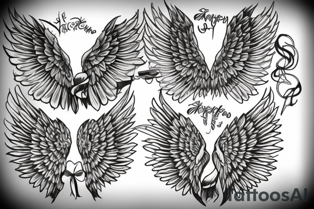 angel wings tattoo idea