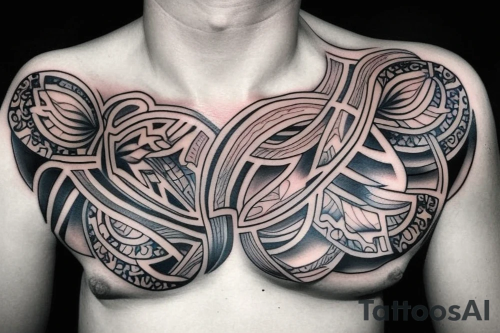 chest tattoo tattoo idea