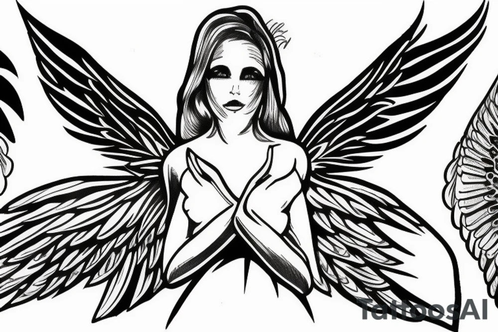 angel wings tattoo idea