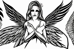 angel wings tattoo idea