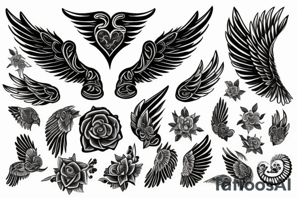 angel wings tattoo idea