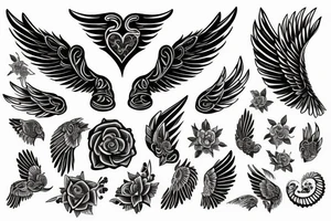angel wings tattoo idea
