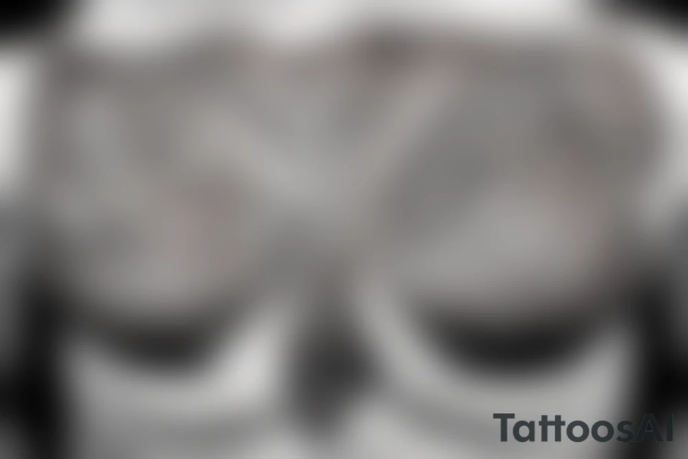 tribal chest tattoo down to stomach tattoo idea
