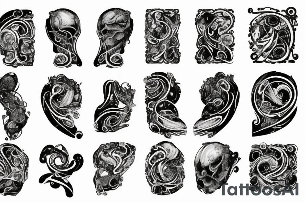 Piano notes tattoo idea