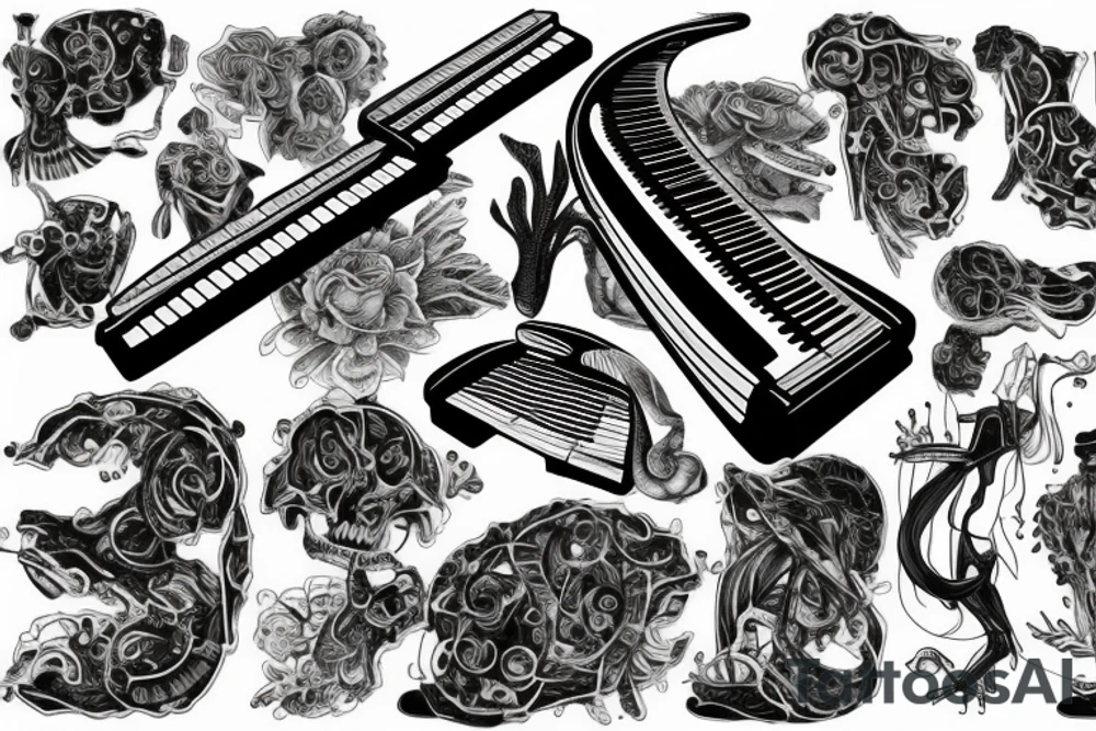 Piano notes tattoo idea