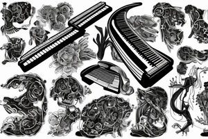 Piano notes tattoo idea