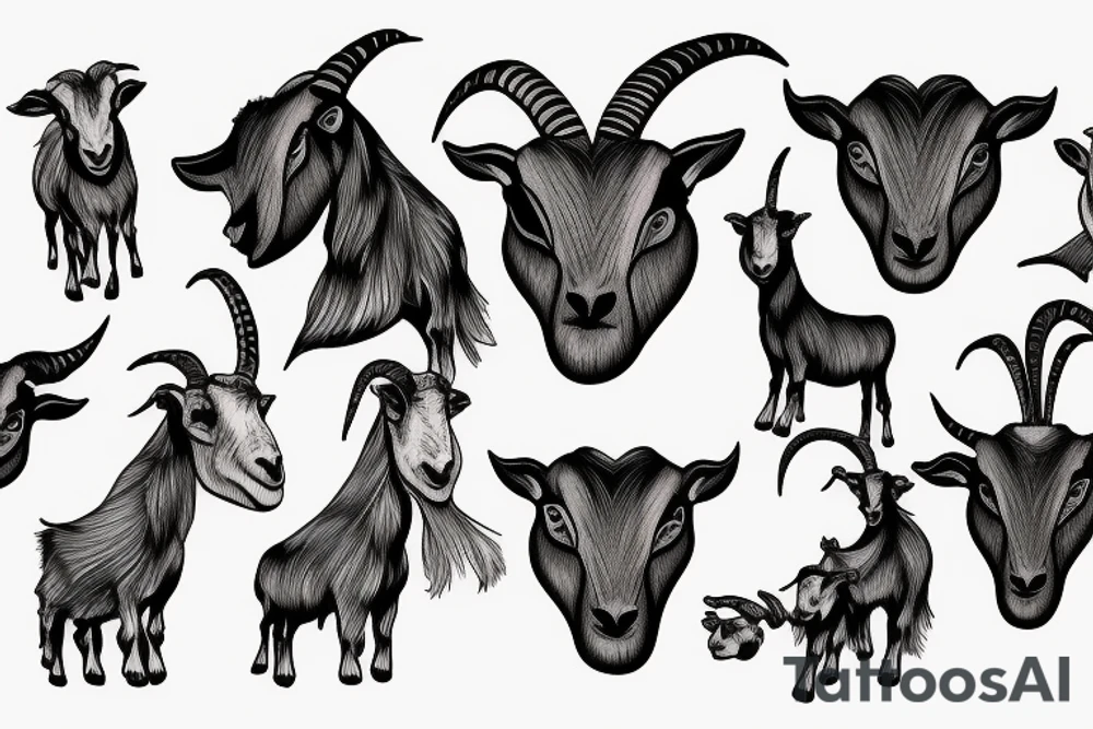 A goat tattoo idea