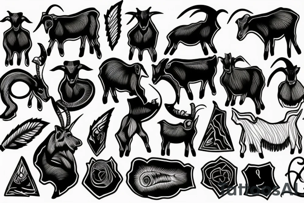 A goat tattoo idea