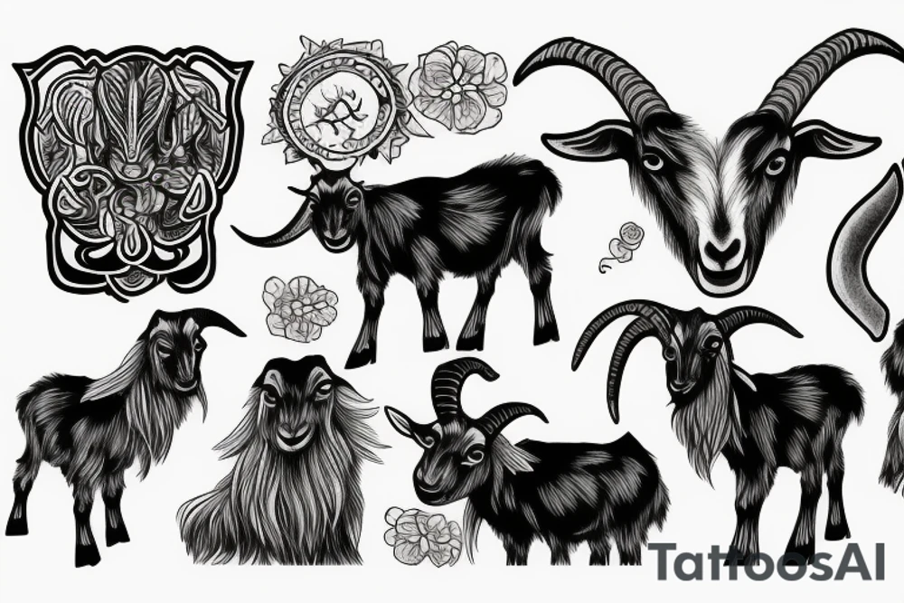 A goat tattoo idea