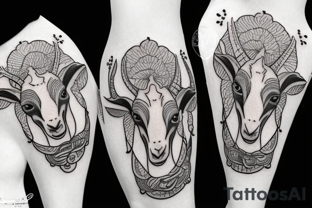 A goat tattoo idea