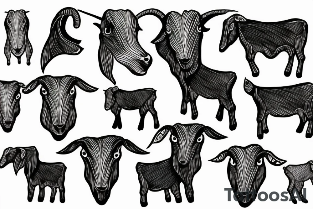 A goat tattoo idea