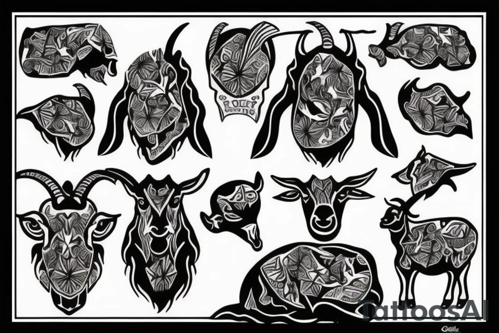 A goat tattoo idea