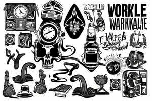 Workaholic tattoo idea